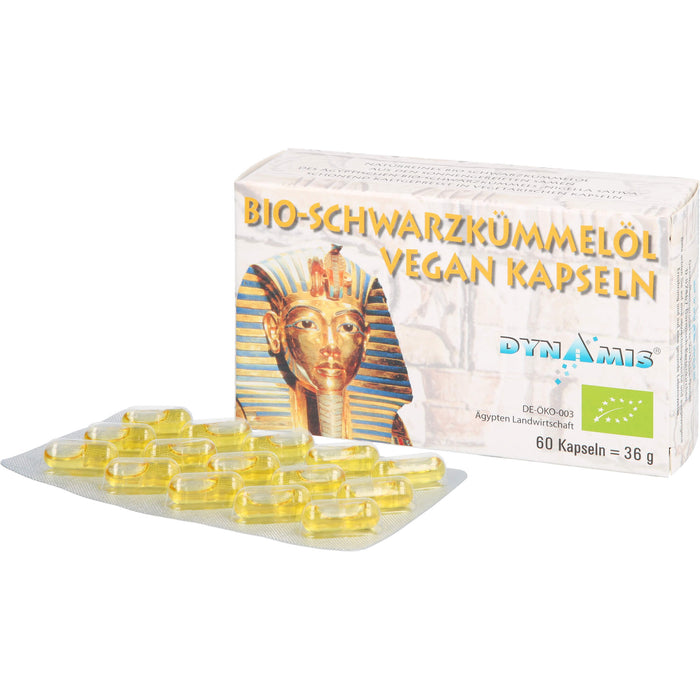 Dynamis Ägyptisches Schwarzkümmelöl Bio Vegan, 60 St. Kapseln