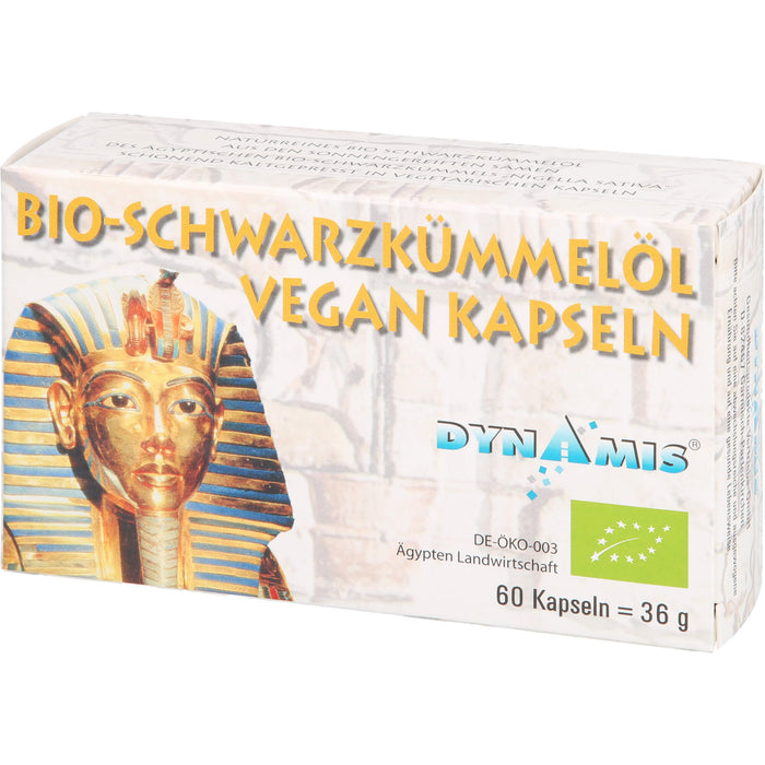 Dynamis Ägyptisches Schwarzkümmelöl Bio Vegan, 60 St. Kapseln