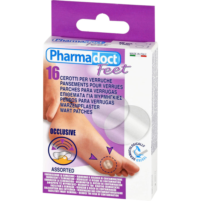 Pharmadoct 16 Feet Warzenpflaster mit Salicylsäure, 16 pc Pansement
