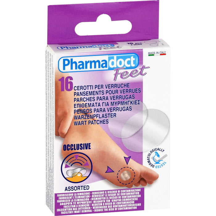 Pharmadoct 16 Feet Warzenpflaster mit Salicylsäure, 16 pc Pansement