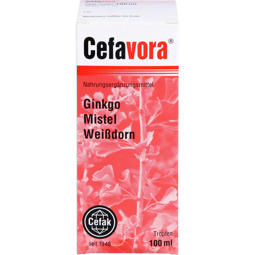 Cefavora Tropfen mit Ginkgo, Mistel und Weißdorn, 100 ml Lösung