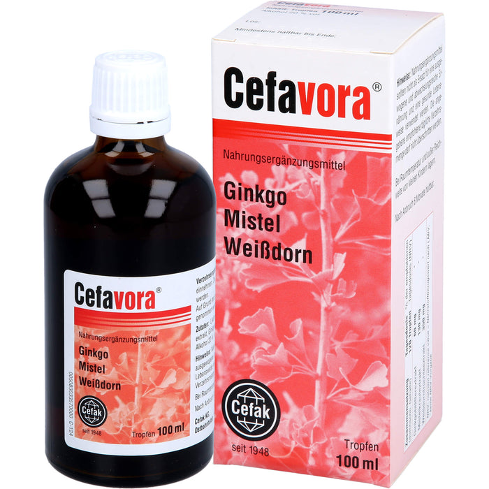 Cefavora Tropfen mit Ginkgo, Mistel und Weißdorn, 100 ml Solution