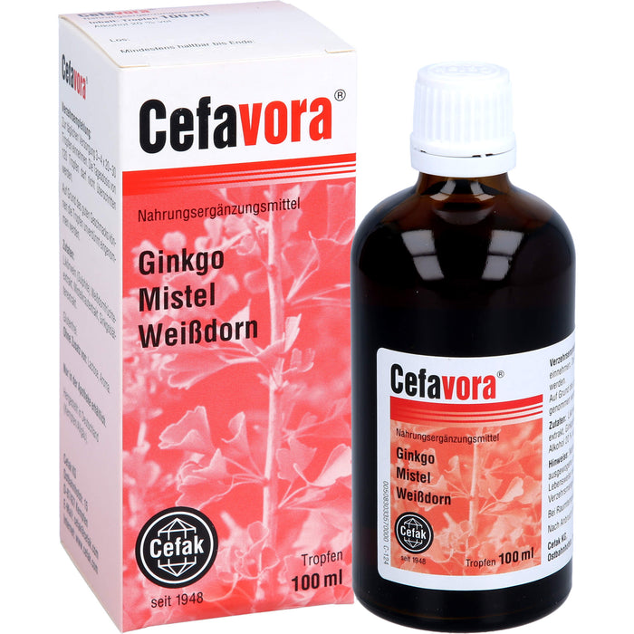 Cefavora Tropfen mit Ginkgo, Mistel und Weißdorn, 100 ml Solution