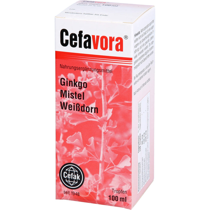 Cefavora Tropfen mit Ginkgo, Mistel und Weißdorn, 100 ml Solution