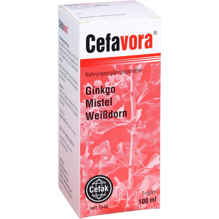 Cefavora Tropfen mit Ginkgo, Mistel und Weißdorn, 100 ml Solution
