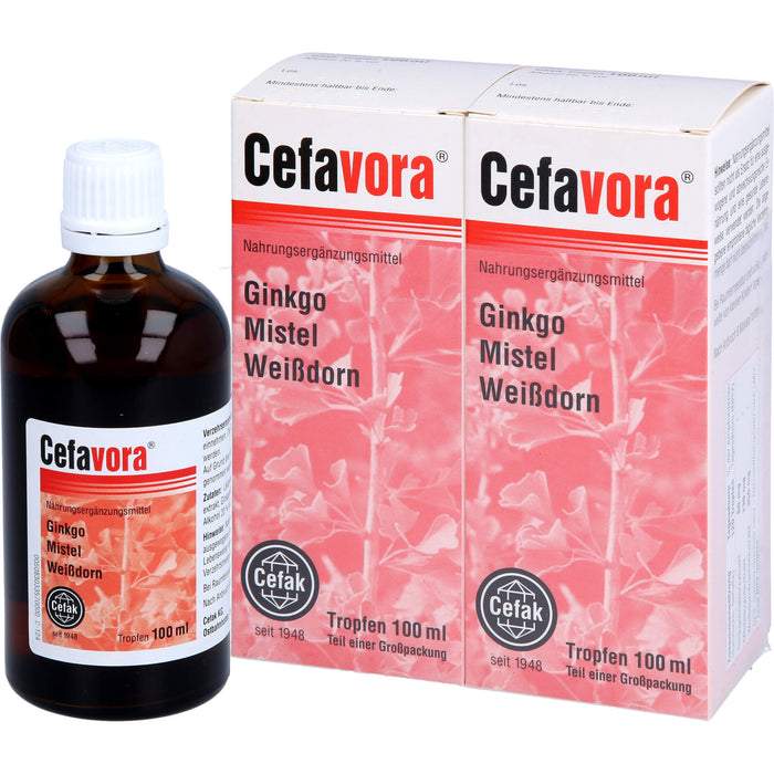 Cefavora Tropfen mit Ginkgo, Mistel und Weißdorn, 200 ml Solution