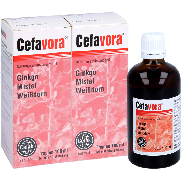Cefavora Tropfen mit Ginkgo, Mistel und Weißdorn, 200 ml Solution