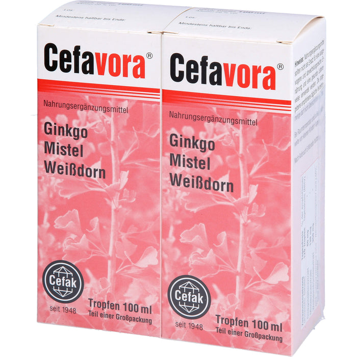 Cefavora Tropfen mit Ginkgo, Mistel und Weißdorn, 200 ml Solution