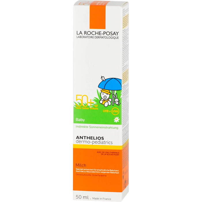La Roche-Posay Anthelios Dermo-Kids LSF 50+ Baby-Milch hohe Verträglichkeit und extra wasserfest, 50 ml Cream