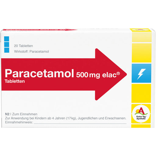 Paracetamol 500 mg elac  Tabletten, 20 St. Tabletten