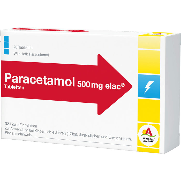 Paracetamol 500 mg elac  Tabletten, 20 pc Tablettes