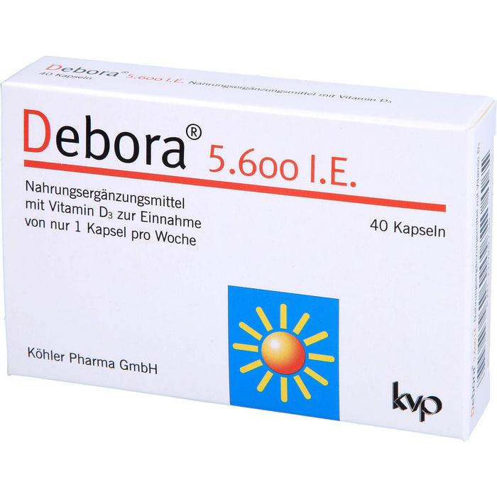 Debora 5.600 I.E. Kapseln mit Vitamin D3, 40 pc Capsules