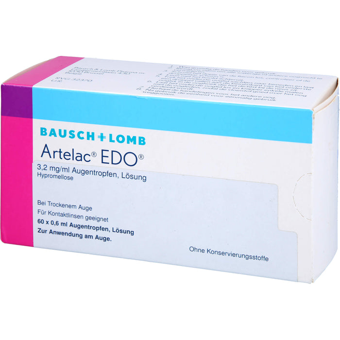 Artelac EDO kohlpharma Augentropfen bei trockenem Auge, 60 pc Pipettes à dose unique