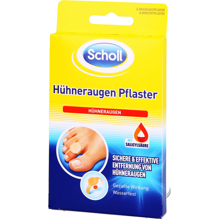 Scholl Hühneraugen Pflaster sichere und effektive Entfernung, 4 pc Pansement