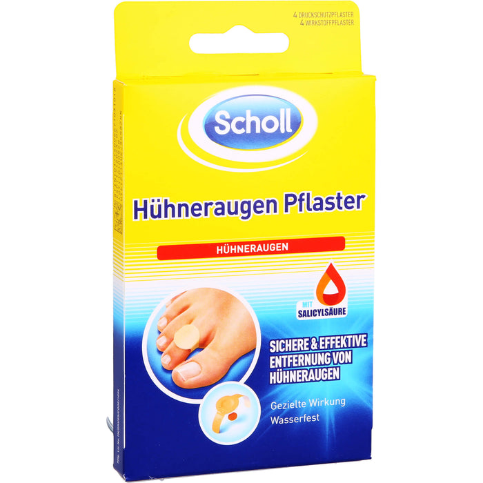 Scholl Hühneraugen Pflaster sichere und effektive Entfernung, 4 pc Pansement