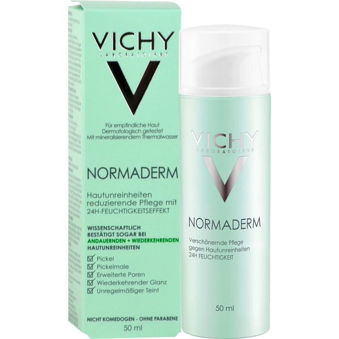 VICHY Normaderm 24h Feuchtigkeits-Pflegecreme gegen Hautunreinheiten, 50 ml Creme