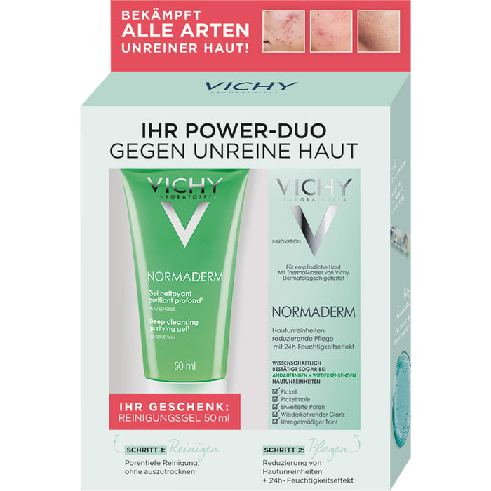 VICHY Normaderm 24h Feuchtigkeits-Pflegecreme gegen Hautunreinheiten, 50 ml Creme
