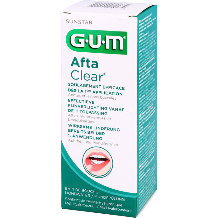 GUM Afta Clear Mundspülung für Aphten und Mundläsionen, 120 ml Solution