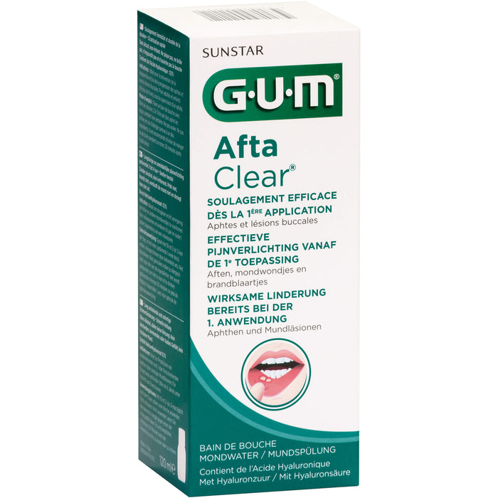 GUM Afta Clear Mundspülung für Aphten und Mundläsionen, 120 ml Solution