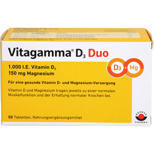Vitagamma D3 Duo 1,000 I.E. 150 mg Magnesium Tabletten, 50 St. Tabletten