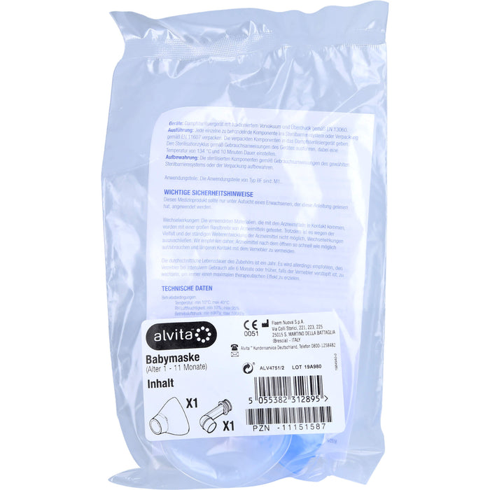 Alvita Babymaske für Inhalator T2000, 1 St. Zubehör