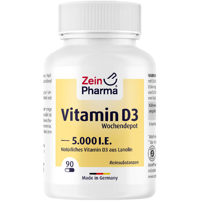 Vitamin D3 5000I.E. Wochendepot, 90 pcs. Capsules