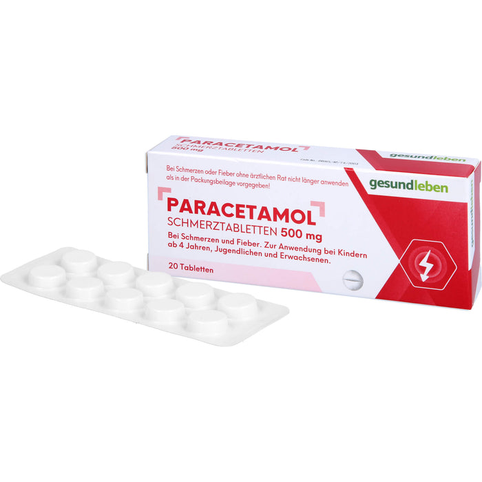 Gesundleben Paracetamol Schmerztabletten 500 mg, 20 St. Tabletten