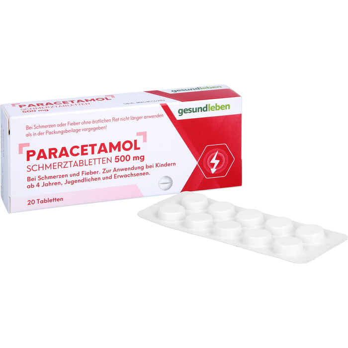 Gesundleben Paracetamol Schmerztabletten 500 mg, 20 St. Tabletten