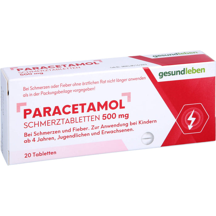Gesundleben Paracetamol Schmerztabletten 500 mg, 20 St. Tabletten