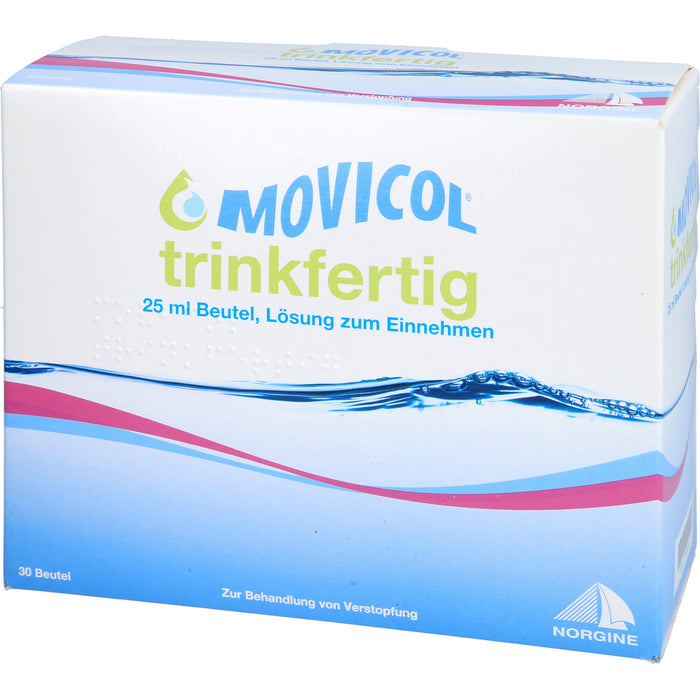 Movicol trinkfertige Beutel zur schonenden, zuverlässigen Behandlung von akuter und chronischer Verstopfung, 30 St. Ampullen