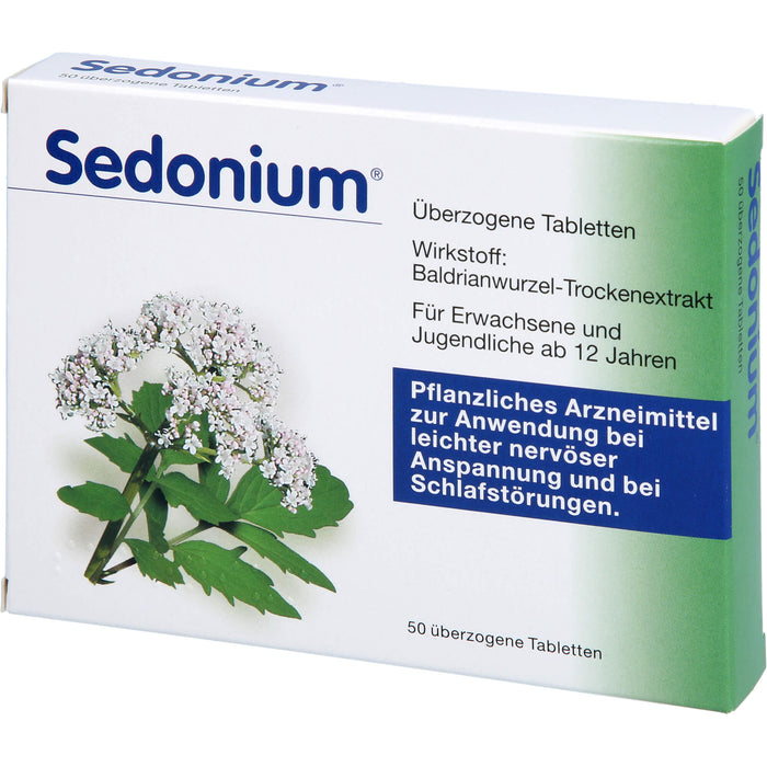 Sedonium Tabletten bei leichter nervöser Anspannung und bei Schlafstörungen, 50 pcs. Tablets