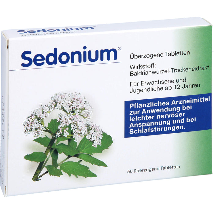 Sedonium Tabletten bei leichter nervöser Anspannung und bei Schlafstörungen, 50 pcs. Tablets