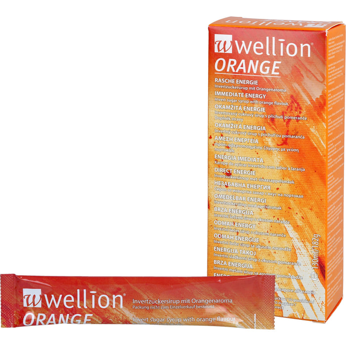 Wellion Orange Invertzuckersirup 13 ml Lösung für schnelle Energie, 10 St. Lösung