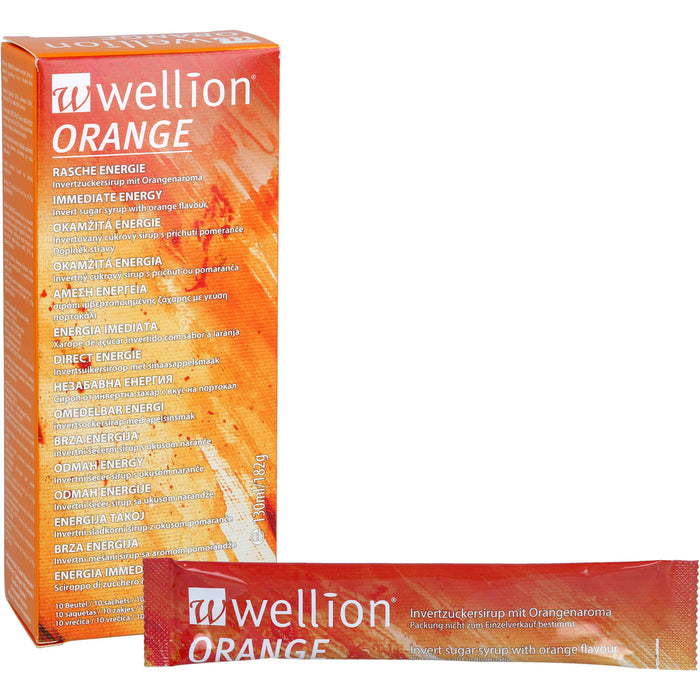 Wellion Orange Invertzuckersirup 13 ml Lösung für schnelle Energie, 10 St. Lösung