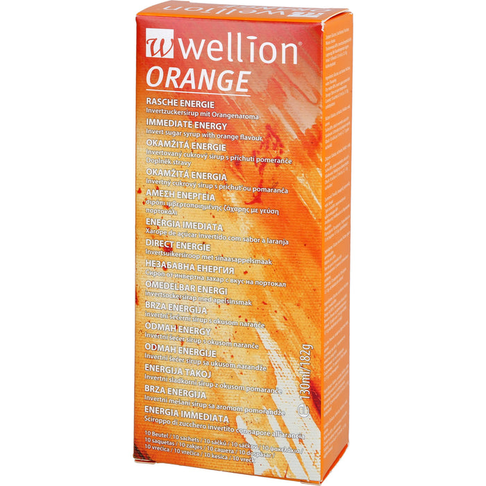 Wellion Orange Invertzuckersirup 13 ml Lösung für schnelle Energie, 10 St. Lösung