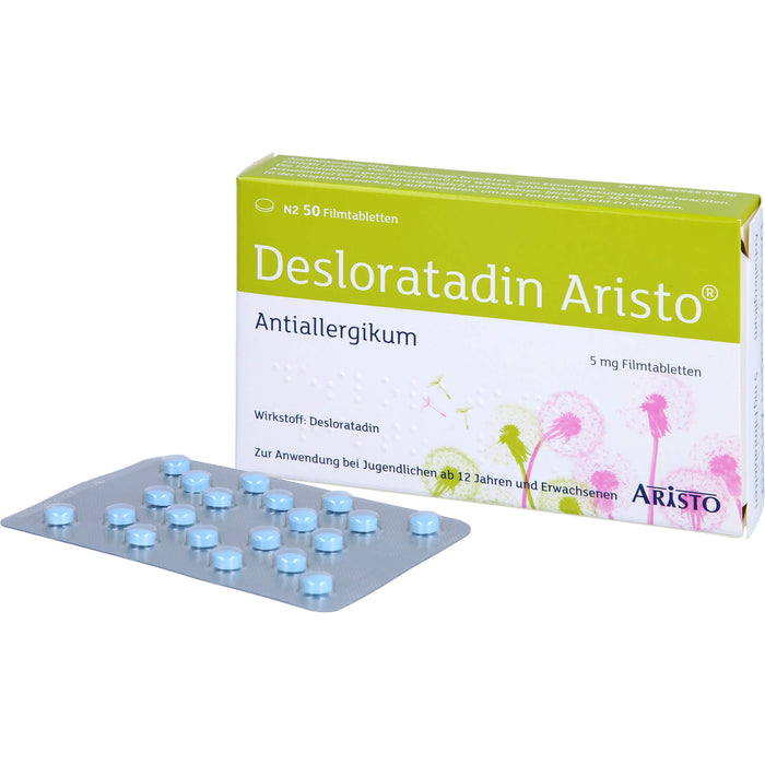 Desloratadin Aristo 5 mg Filmtabletten bei Allergien, 50 pcs. Tablets