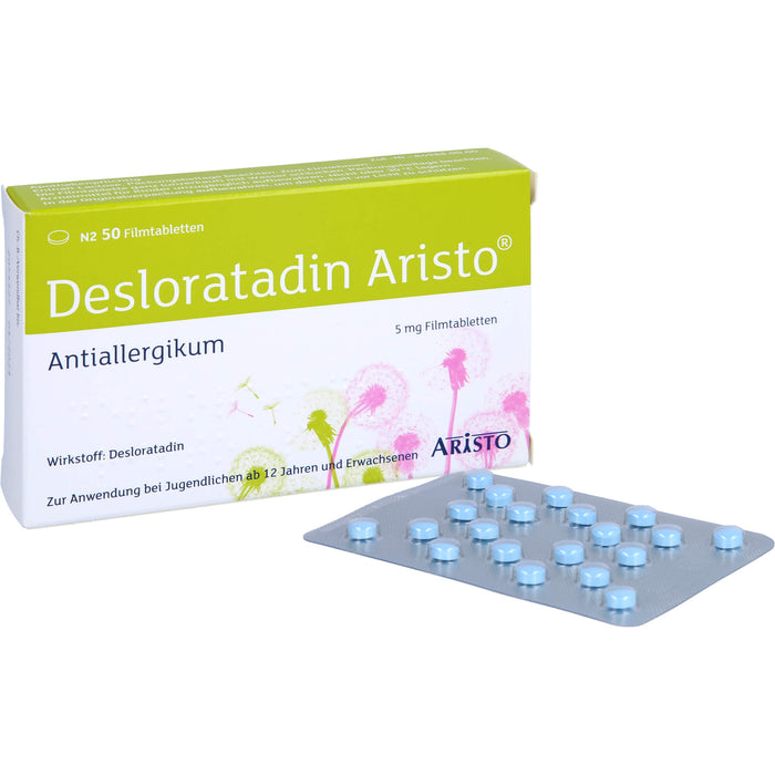 Desloratadin Aristo 5 mg Filmtabletten bei Allergien, 50 pcs. Tablets