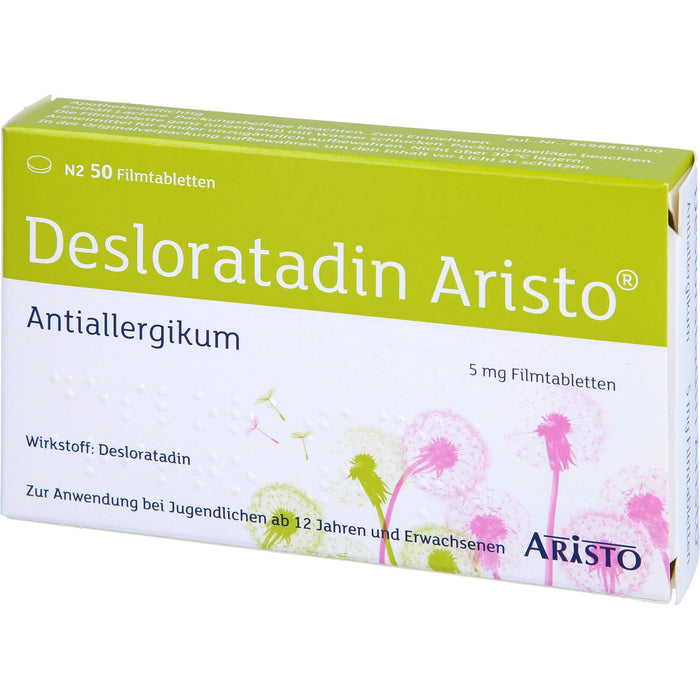 Desloratadin Aristo 5 mg Filmtabletten bei Allergien, 50 pcs. Tablets