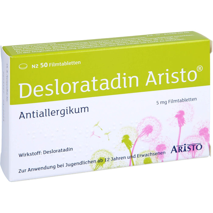 Desloratadin Aristo 5 mg Filmtabletten bei Allergien, 50 pcs. Tablets