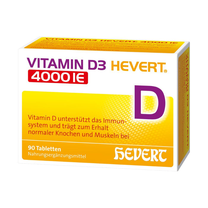 Vitamin D3 HEVERT 4000 IE Tabletten, 90 St. Tabletten