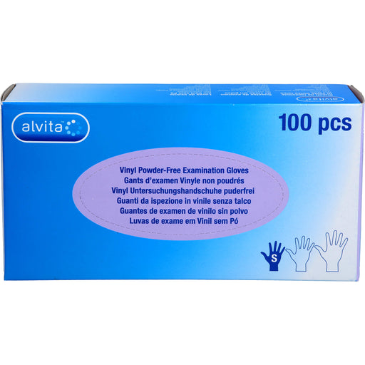 Alvita Vinyl Untersuchungshandschuhe puderfrei S, 100 St. Handschuhe