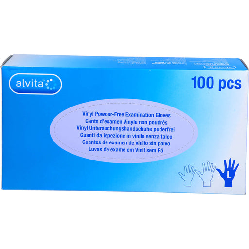 Alvita Vinyl Untersuchungshandschuhe puderfrei L, 100 St. Handschuhe