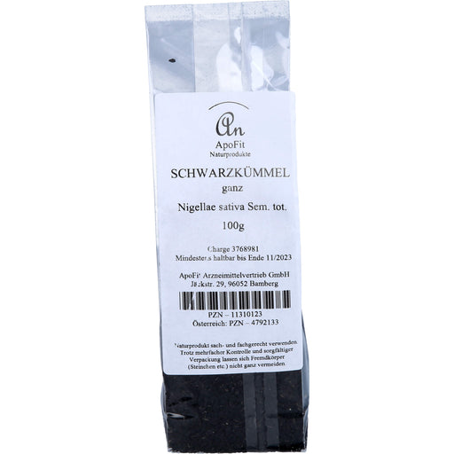 ApoFit Schwarzkümmel ganz, 100 g Samen