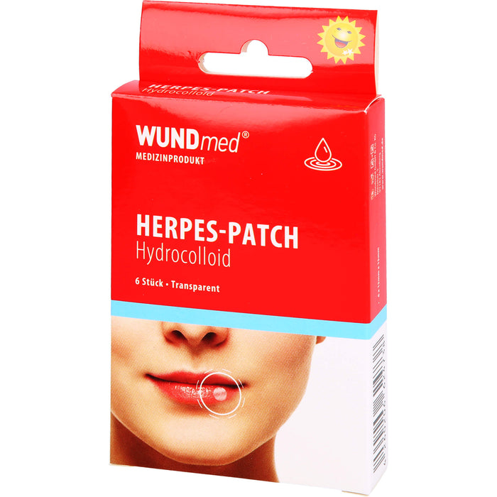 WUNDmed Herpes Patch fast unsichtbare Abdeckung von Lippenherpesbläschen, 6 pcs. Patch