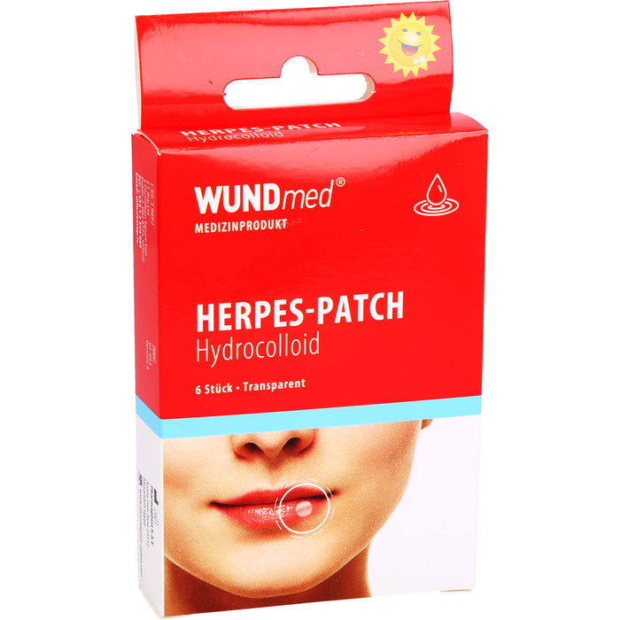 WUNDmed Herpes Patch fast unsichtbare Abdeckung von Lippenherpesbläschen, 6 pcs. Patch