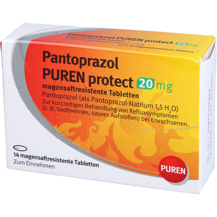 Pantoprazol PUREN protect 20 mg magensaftresistente Tabletten, 14 pc Tablettes