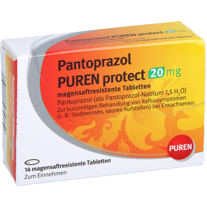 Pantoprazol PUREN protect 20 mg magensaftresistente Tabletten, 14 pc Tablettes