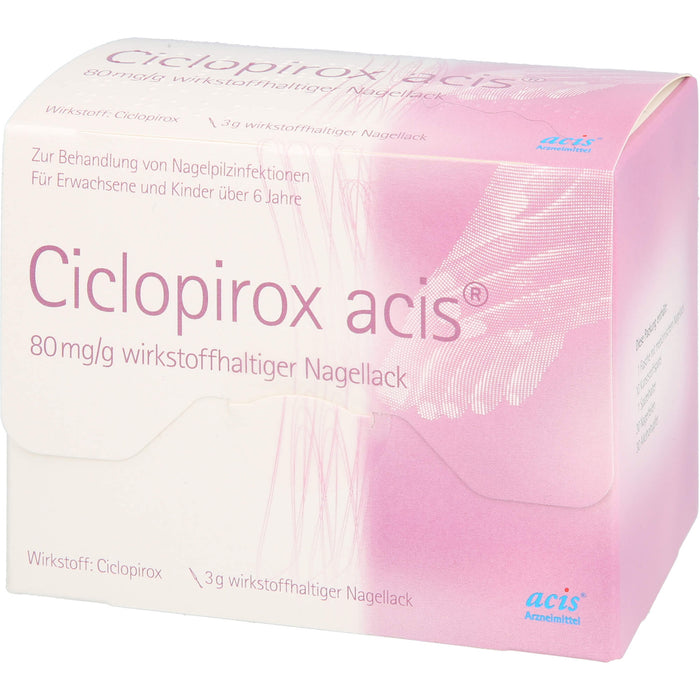 Acis Ciclopirox 80 mg/g wirkstoffhaltiger Nagellack zur Behandlung von Nagelpilzinfektionen, 3 g Wirkstoffhaltiger Nagellack