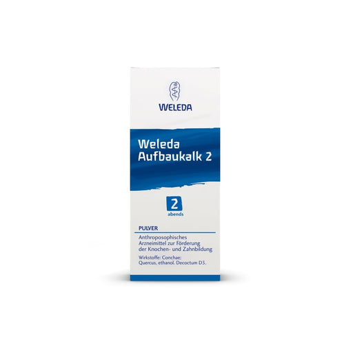 WELEDA Aufbaukalk 2 abends Pulver zur Förderung der gesunden Knochen- und Zahnbildung, 45 g Pulver