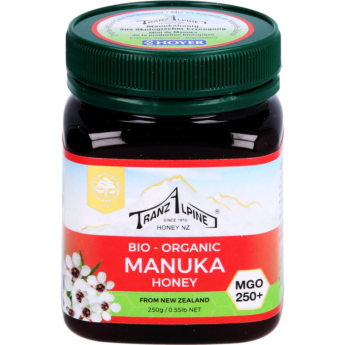 TranzAlpine Bio Manuka Honig MGO 250+, 250 g Creme